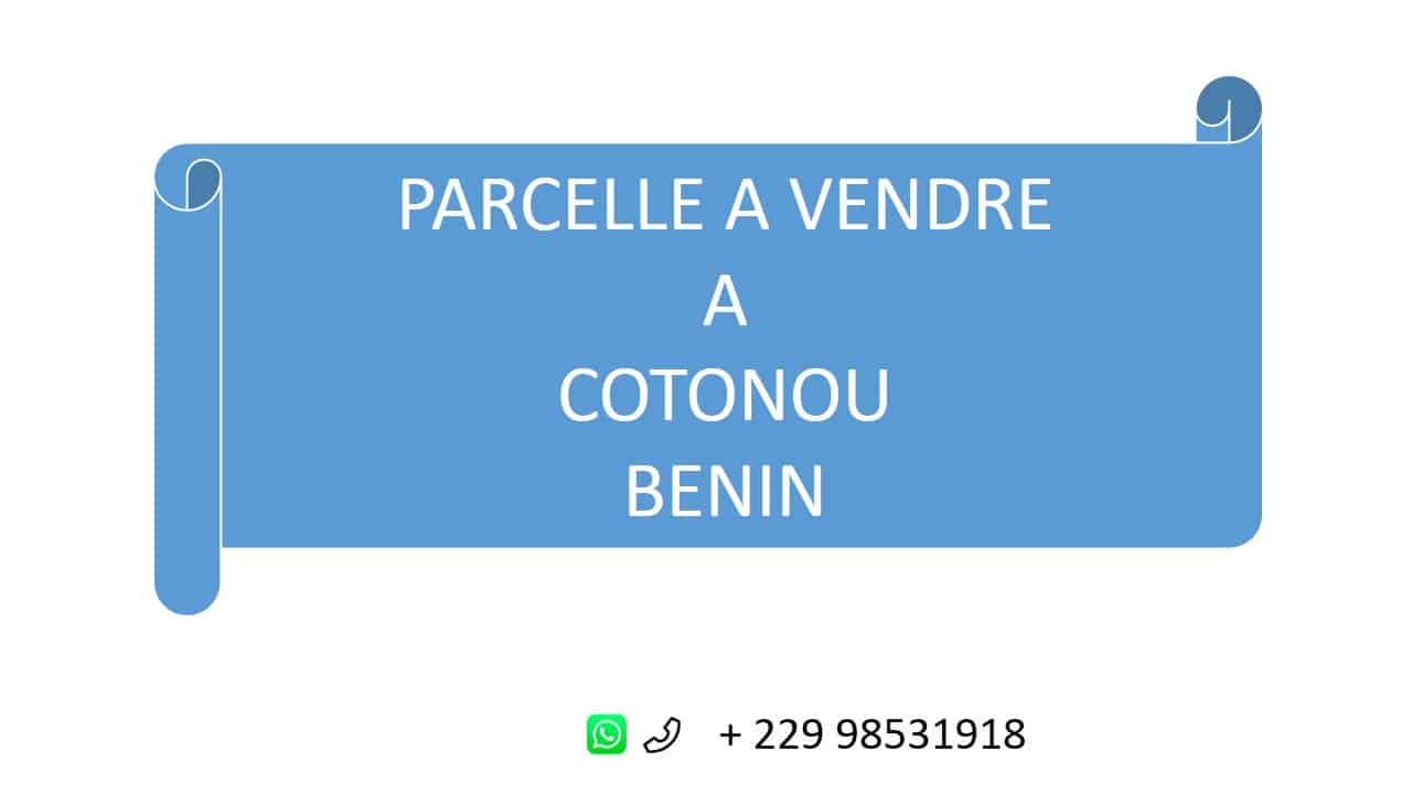 Parcelle à vendre ganhi SBEE